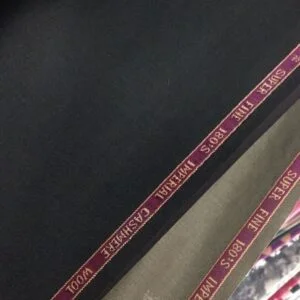 TR Suiting Fabric With English Selvage Black